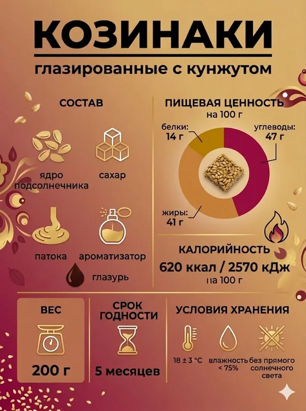 Козинаки «Ладули», 200 г, Фото 2