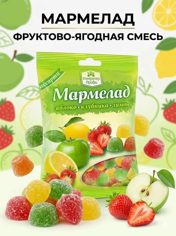 Мармелад «Фруктово-ягодная смесь», 500 г, Фото 5