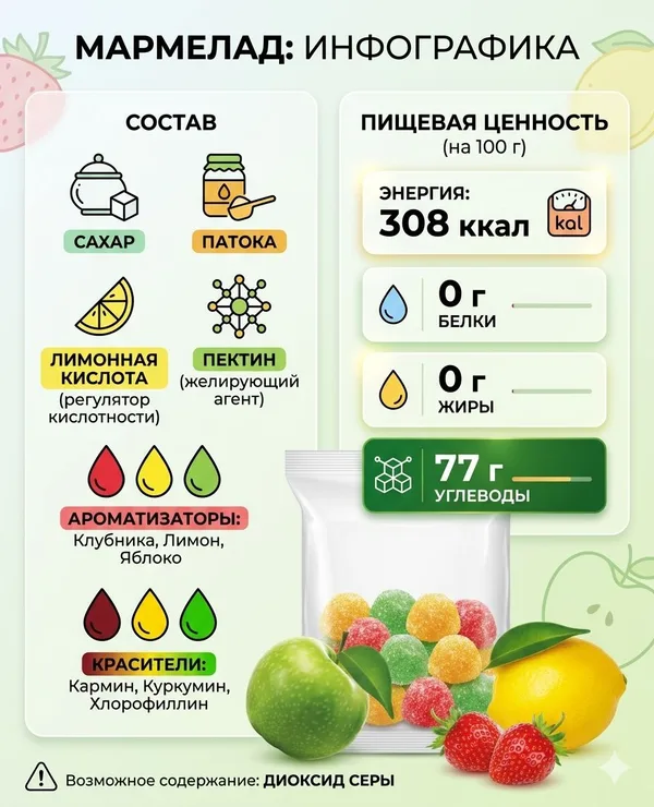 Мармелад «Фруктово-ягодная смесь», 500 г, Фото 3