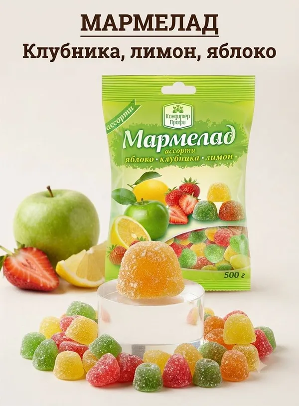 Мармелад «Фруктово-ягодная смесь», 500 г, Фото 2