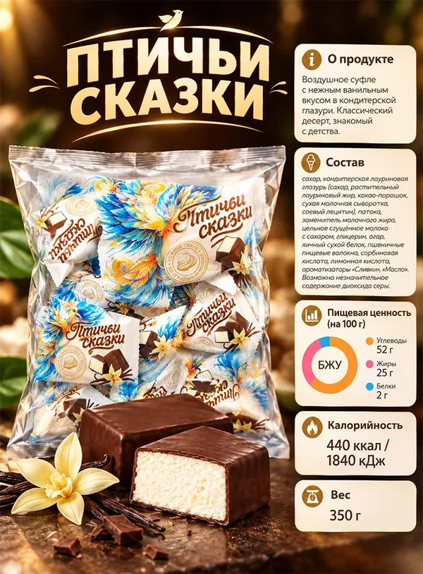 Candies "Bird Tales", 350 g, Photo 2
