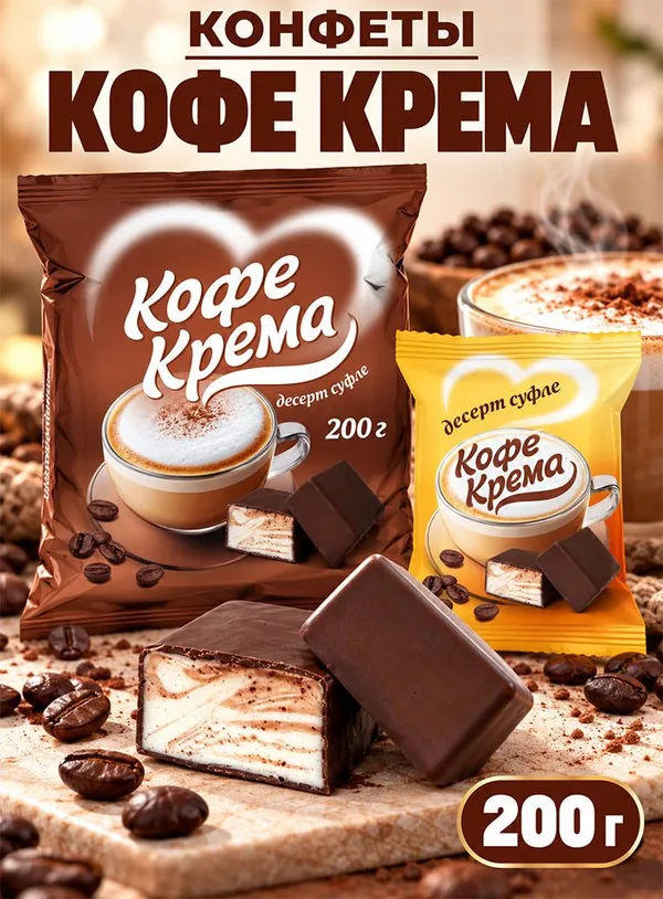 Десерт-суфле «Кофе Крема», 200 г, Фото 2
